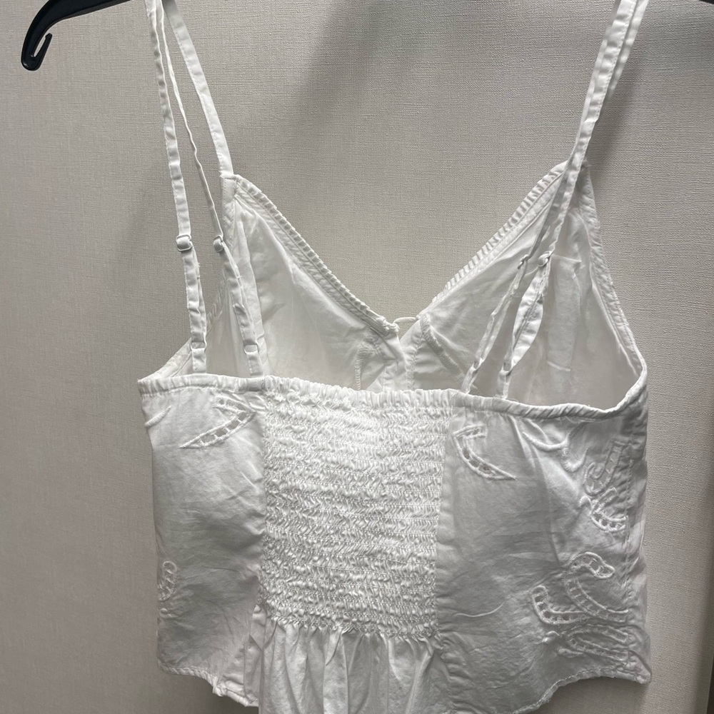 Free People White Sweet Sammi Sleeveless Tie Front Camisole - Picture 4 of 6